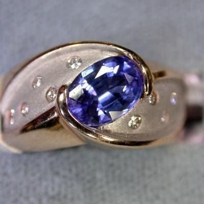 Channel Set Sapphire Ring